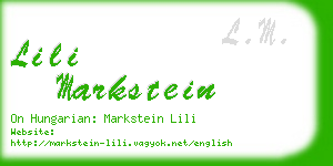 lili markstein business card